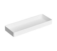 Amazon Basics Rectangular Plastic Organizer Half Accessory Tray, 23.8 x 8.3 x 2.5 cm, White
