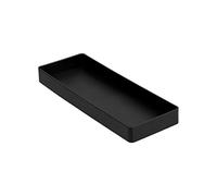 Amazon Basics Rectangular Plastic Organizer, Half Accessory Tray, 23.9 x 8.4 x 2.5 cm, Black