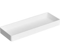 Amazon Basics Rectangular Plastic Organizer Half Accessory Tray, White