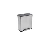 Amazon Basics Rectangular Recycling Rubbish Bin with 2 Compartments - 60 Litres