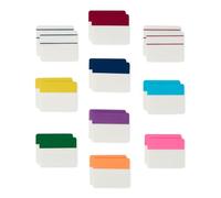 Amazon Basics Rectangular Tabs 5.1 cm Wide, 500 Pieces, Assorted