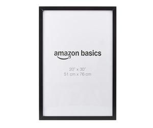 Amazon Basics Rectangular Wooden Poster/Picture Frame, 51 cm x 76 cm, Black