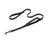 Amazon Basics Reflective Dog Lead with Dual Padded Handles, Polyester, 360 Degree Metal Clasp, 68% GRS Certified Recycled, 1.2m (4ft), for Walks and Training