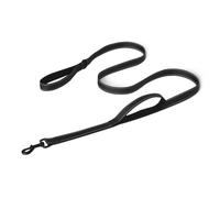 Amazon Basics Reflective Dog Lead with Dual Padded Handles, Polyester, 360 Degree Metal Clasp, 69% GRS Certified Recycled, 1.8m (6ft), for Walks and Training