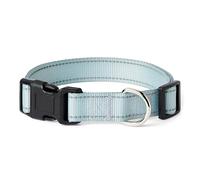 Amazon Basics Reflective Polyester Dog Collar with Quick-Release Buckle, Adjustable, for Large Dogs, L, Cyan