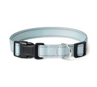 Amazon Basics Reflective Polyester Dog Collar with Quick-Release Buckle, Adjustable, XL, Cyan