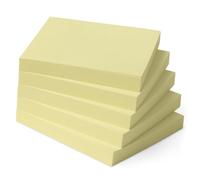 Amazon Basics Regular Sticky Notes, 5 Pads, Self-Sticky Note Pads, 100 sheets per pad, Yellow, 7.6 x 7.6 cm