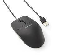 Amazon Basics Responsive and Precise 3-Button Wired USB Computer Mouse with Scrolling and Tracking, Single, Black