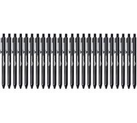 Amazon Basics Retractable Ballpoint Pens, Soft Grip, Smudge Free, Ideal for School, Office, Black, Pack of 24
