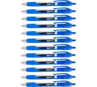 Amazon Basics Retractable Gel Ink Pens - Fine Point, Blue,12 Count (Pack of 1)