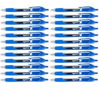 Amazon Basics Retractable Gel Ink Pens - Fine Point, Blue,12 Count (Pack of 2)