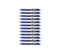 Amazon Basics Retractable Gel Ink Pens, Rubber Grip, Smudge Free, Ideal for School, Office, Fine Point (0.7mm), Blue, Pack of 12