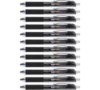 Amazon Basics Retractable Gel Pens, Fine Point (0.7mm), Black, 12 Count (Pack o