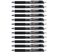 Amazon Basics Retractable Gel Pens, Fine Point (0.7mm), Black, 12 Count (Pack o