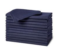 Amazon Basics Reusable Stain and Wrinkle Resistant Cloth Napkins, 43 x 43 cm (Set of 12), Blue