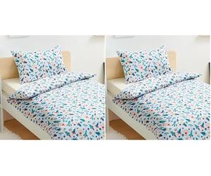 Amazon Basics Reversible Microfibre Cot Bed Duvet Cover Set, 100 x 135 cm & 1 Pillowcase 40 x 60 cm, Cosmic Adventure (Pack of 2)