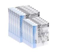 Amazon Basics Roll-Up Travel Storage Bags, Zipper, 2 Pack of 6 (Small, Medium), Transparent