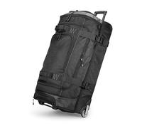Amazon Basics Rolling Travel Duffel Bag, 87L, Lightweight and Durable Trolley in Ripstop Fabric, Large Capacity with Telescopic Handle, Ideal for Travel, Work, and Leisure, Black