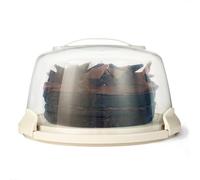 Amazon Basics Round Cake Carrier with Handle, Fits 30cm Cake, BPA-Free, Refrigerator and Dishwasher-Safe