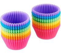 Amazon Basics Round Reusable Silicone Baking Cups, Pack of 24 (Oven-safe up to