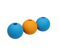Amazon Basics Rubber Fetch Toy Dog Balls, Dog Toy, 6.35 cm (3-Pack), Blue, Orange