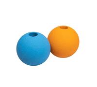 Amazon Basics Rubber Fetch Toy Dog Balls, Dog Toy, 7.62 cm (2-Pack), Blue, Orange