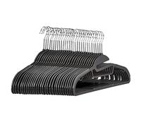 Amazon Basics Rubber Hangers for Clothes, Non-Slip Heavy Duty Plastic, Grey (30-Pack)