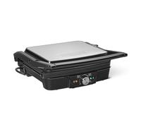 Amazon Basics Sandwich Toaster & Indoor Electric Grill with Temperature Control, Non-Stick Ceramic Plates, 2000W, Black