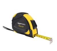 Amazon Basics Self-Locking Tape Measure, Metric Scale, MID Accuracy, 10 m (1-Pack), Black, Yellow
