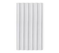 Amazon Basics Shower Curtain for Bathroom, Quick-Drying, Waffle Texture, Water-Repellent, Weighted Hem, Metal Grommets with 12 Hooks, 183x183 cm, White