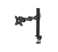 Amazon Basics Single Monitor Stand for Desk - Height Adjustable Arm Mount, Steel, Black