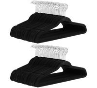 Amazon Basics Slim Velvet Non-Slip Suit Hangers, 100-Pack, Black