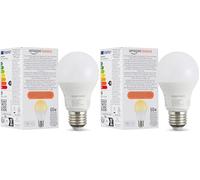 Amazon Basics Smart Dimmable LED Light Bulb, E27 Base, Soft White, 8W (60W Equivalent), Works with Alexa Only, 2 Pack