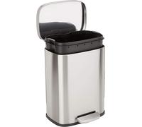 Amazon Basics Smudge Resistant Small Rectangular Pedal Bin with Soft-Close Foot