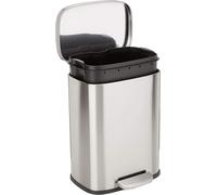 Amazon Basics Smudge Resistant Small Rectangular Trash Can With Soft-Close Foot