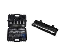 Amazon Basics Socket Set (201 Piece) & 1/2-Inch Drive Click Torque Wrench - 20-150 ft.-lb, 27.1-203.5 Nm