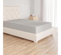 Amazon Basics Soft Microfibre Fitted Sheet, Deep Pocket 12 inch (30 cm), 140 x 200 x 30 cm, Light Grey