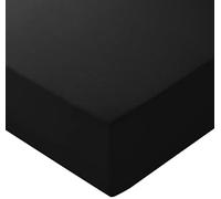 Amazon Basics Soft Microfibre Fitted Sheet, Deep Pocket 12 inch (30 cm), 90 x 200 x 30 cm, Black