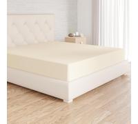 Amazon Basics Soft Microfibre Super King Fitted Sheet, Deep Pocket 12 inch (30 cm), Beige