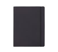 Amazon Basics Softcover Plain Paper Notebook, Extra Large, Black, 25 x 20 cm