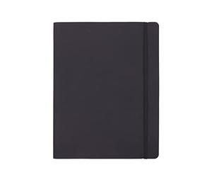 Amazon Basics Softcover Plain Paper Notebook, Extra Large, Black, 25 x 20 cm