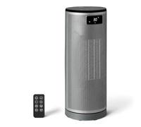 Amazon Basics Space Heater for Indoor Use with PTC Ceramic Technology, 1800W, Remote Control, 70° Oscillation, Digital Display, 5 Heat Modes, 24-Hour Timer, 40cm, Grey