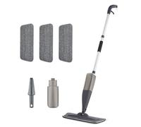 Amazon Basics Spray Mop with 3 Washable Microfiber Pads and Scraper, 500ml Tank, 48.6-Inch, for Dry and Wet Floor, Hardwood, Tile, Laminate