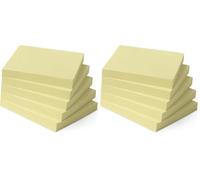 Amazon Basics Square Large Post-it Notes, Self-Stick Clear Sticky Notes, 7.6 x 7.6 cm, Yellow, 10-Pack