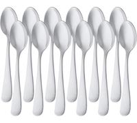 Amazon Basics Stainless Steel Coffee Spoon with Round Edge, 13.3 cm, Pack of 12