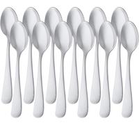 Amazon Basics Stainless Steel Coffee Spoon with Round Edge, 13.3 cm, Pack of 12