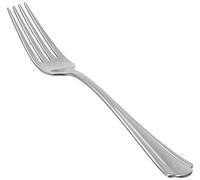 Amazon Basics Stainless Steel Dinner Forks with Scalloped Edge, Dishwasher Safe, Pack of 12, Silver