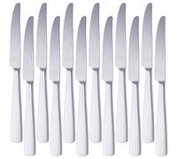 Amazon Basics Stainless Steel Dinner Knife with Square Edge, Pack of 12