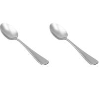 Amazon Basics Stainless Steel Dishwasher Safe Dinner Spoons with Round Edge, Large Tablespoons, 20 cm, Pack of 24, Silver