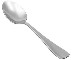Amazon Basics Stainless Steel Dishwasher Safe Dinner Spoons with Round Edge, Large Tablespoons, 20 cm, Pack of 12, Silver